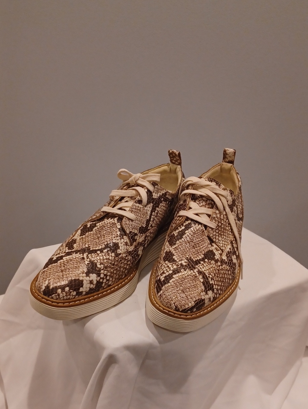 Cole Haan Women's Neutral Snake-Print Espadrille Sneakers